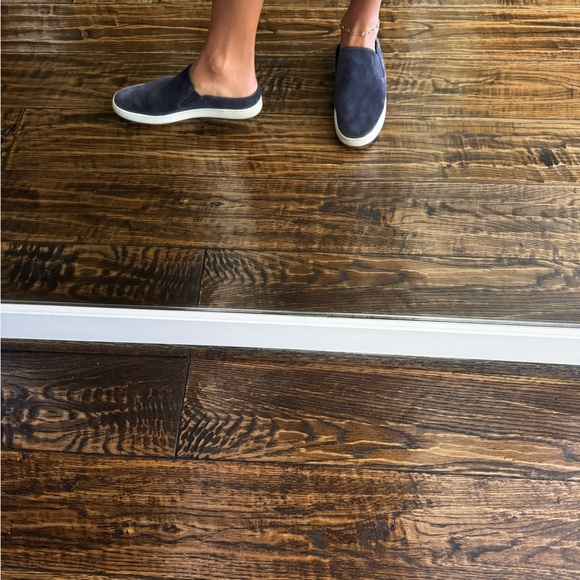 Vince Navy Suede Slip-On Sneakers - Picture 2 of 4